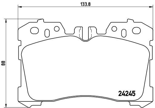 BREMBO Zestaw klocków hamulcowych, hamulce tarczowe P 83 075