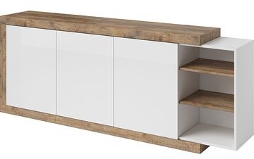 Helvetia Komoda SINTRA 43 Dąb Samdal + Biały 24BSKS43