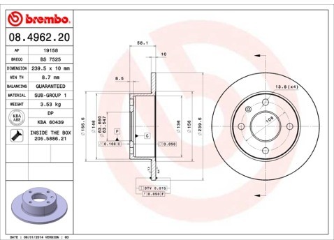 BREMBO 08.4962.20