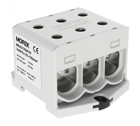 Geberit MOREK szynowa 25-150mm2 szara 6 otwor AL/CU TH35 1P MAA3150A10 Morek 4344 MAA3150A10