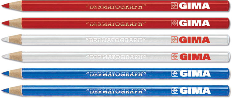 Gima ołówek dermograficzny-3 kolory (opakowanie 6 szt) Zestaw ołówków dermograficznych 33178