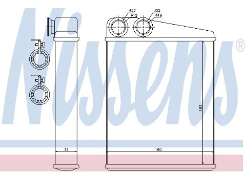 NISSENS Wymiennik ciepła, ogrzewanie wnętrza 70807