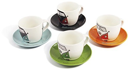 VW Collection by BRISA filiżanki do espresso -częściowy zestaw z klasycznym Bulli T1 Front motyw BUTA50