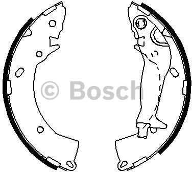 BOSCH Zestaw szczęk hamulcowych 0 986 487 697