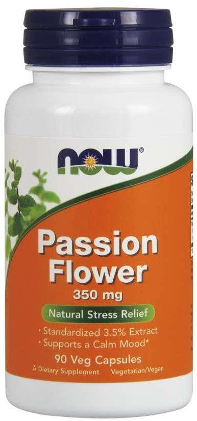 Now Foods Passion Flower 350 mg - Ekstrakt z Męczennicy Cielistej (90 kaps.)