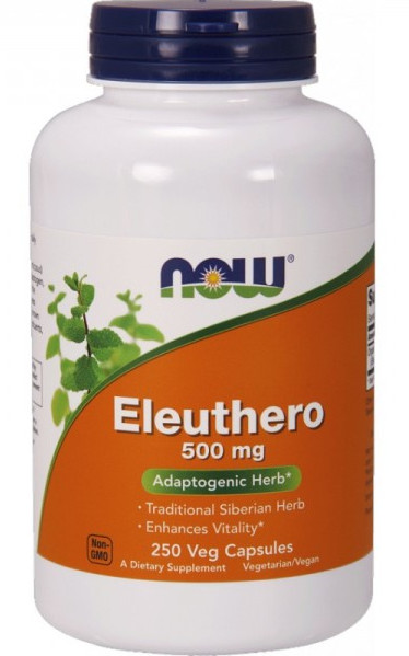 Now Foods Eleuthero 500 mg - Żeń-szeń Syberyjski (250 kaps.)