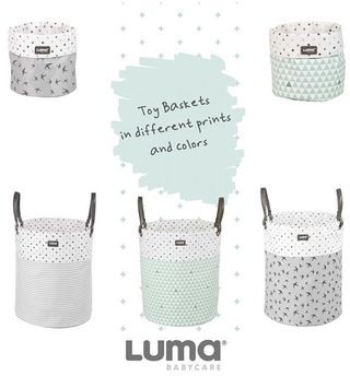 Luma Babycare LUMA Kosz na zabawki średni Racoon Mint
