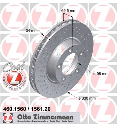 Zimmermann Tarcza hamulcowa 460.1561.20