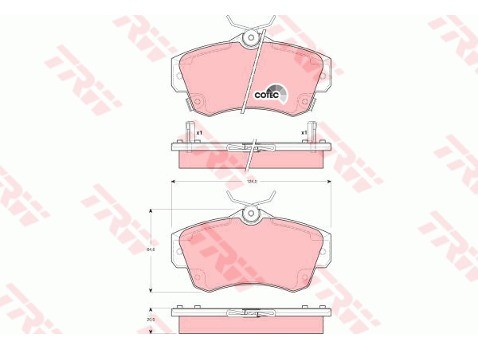 TRW Zestaw klocków hamulcowych, hamulce tarczowe GDB4118