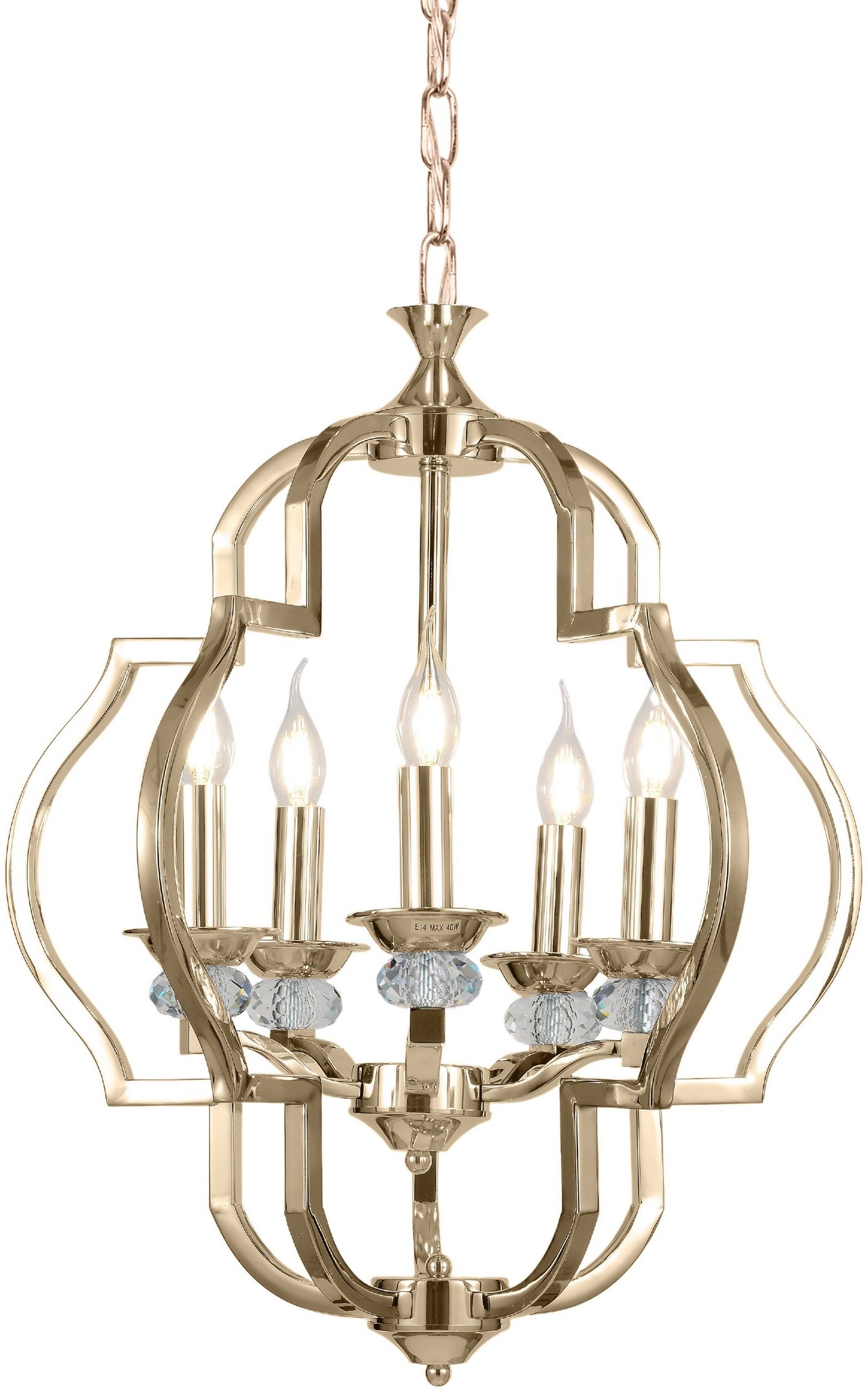 Lumina Deco Deco LAMPA WISZĄCA ZŁOTA CESARO W5 LDP 17078-5 (FGD)