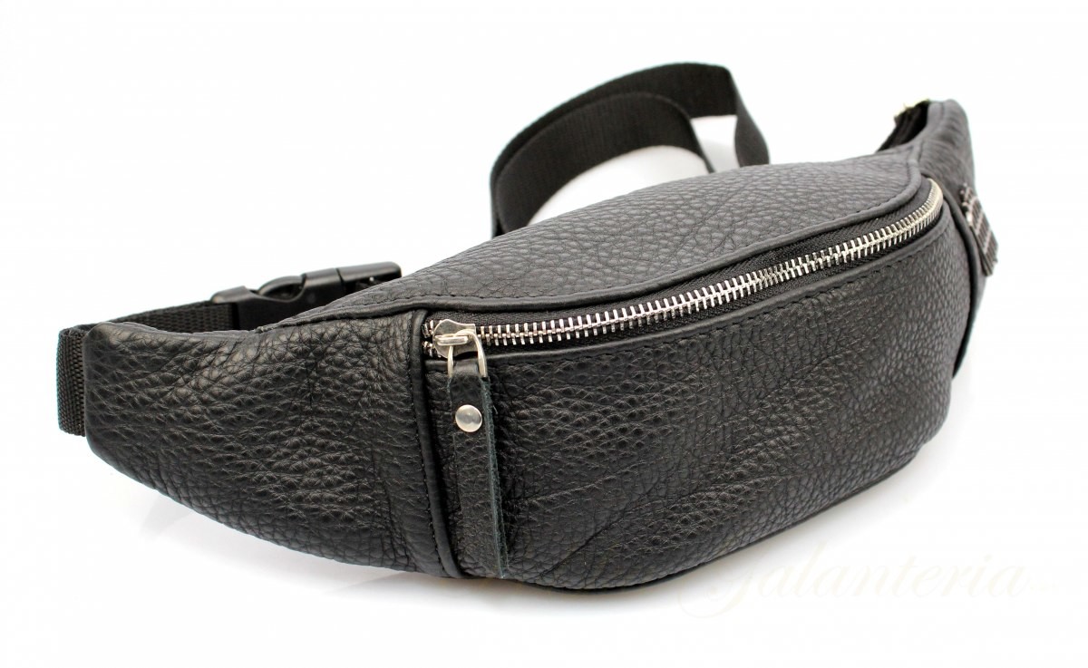 Wild Saszetka Na Pas Biodrówka Nerka Średnia De Lux PRISON TATTOO (PL) Skóra Naturalna Licowa Metalowy Suwak