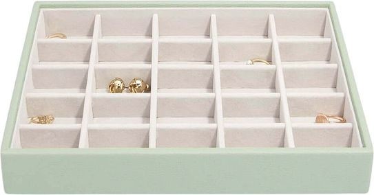 Stackers Szkatułka na biżuterię Stackers 25 komorowa classic szałwiowa zieleń 74513