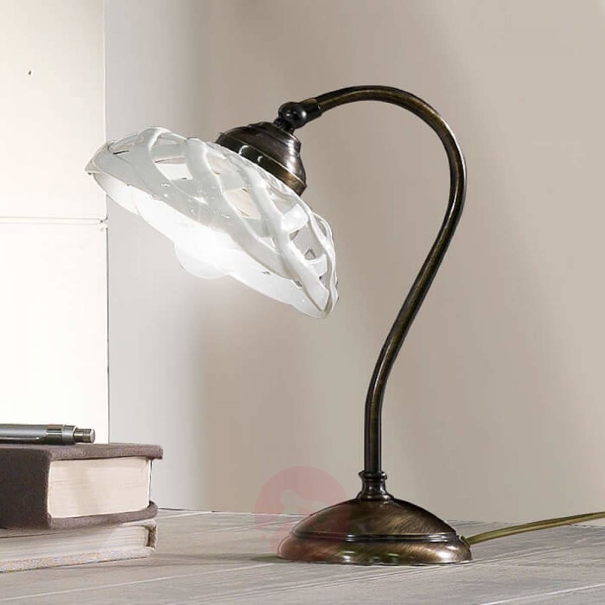 Ceramiche Emanuel  czarująca ceramiczna lampa stołowa