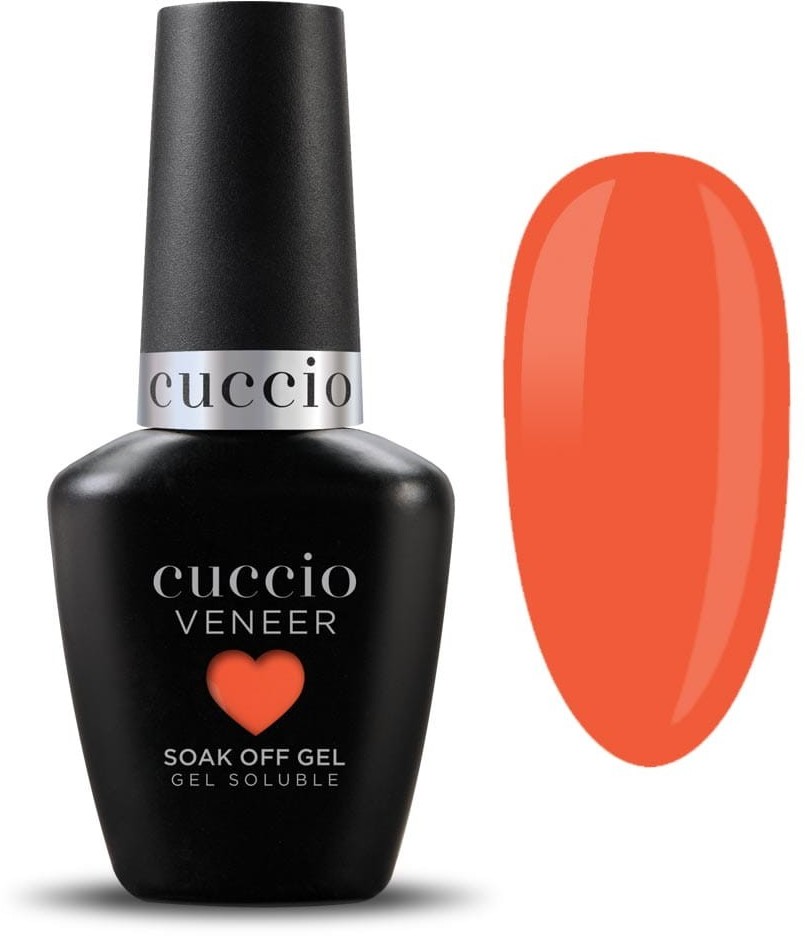 Cuccio 6157 Pomarańczowy pastelowy żel kolorowy Veneer 13 ml Very Sherbert U6157-LED