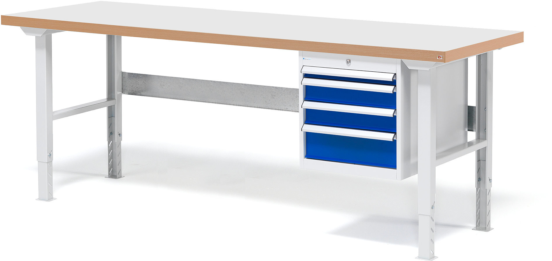 AJ Produkty Stół warsztatowy z blatem o powierzchni laminowanej, 800x500x2000mm