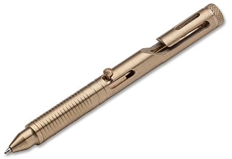 Böker Plus męski Tactical pisak CAL 45 CID Brass PDA, złoty, One Size 09BO064