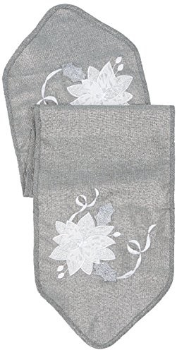 Eurofirany CHO/mindy1/św Table Runner, poliester, Grey, 33 x 140 x 6 cm CHO/MINDY1/ŚW