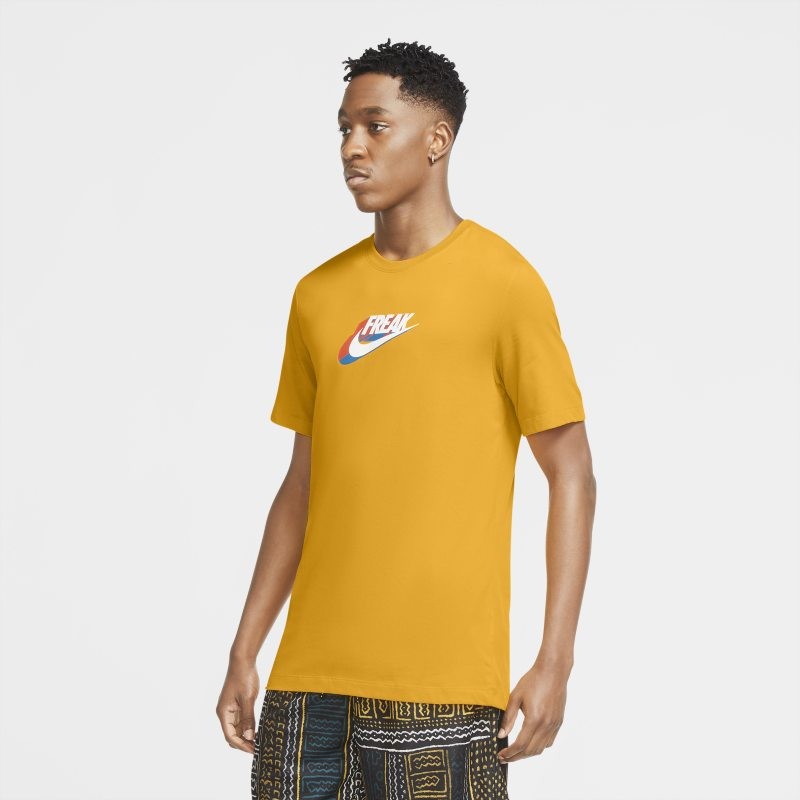 Nike Męski T-shirt Dri-FIT Giannis Swoosh Freak - Żółć CV1095-739