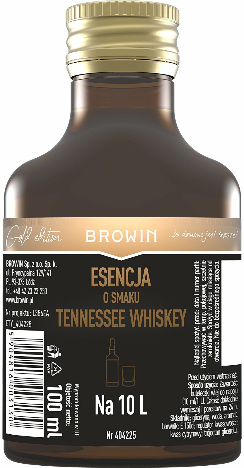 Browin Esencja o smaku Tennessee whiskey na 10 L - 100 ml