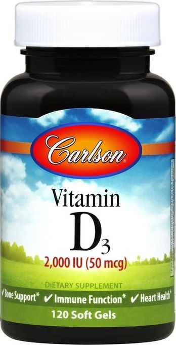 Carlson Labs Carlson Labs Carlson Labs Witamina D3 2000 IU 120 kapsułek miękkich P35288