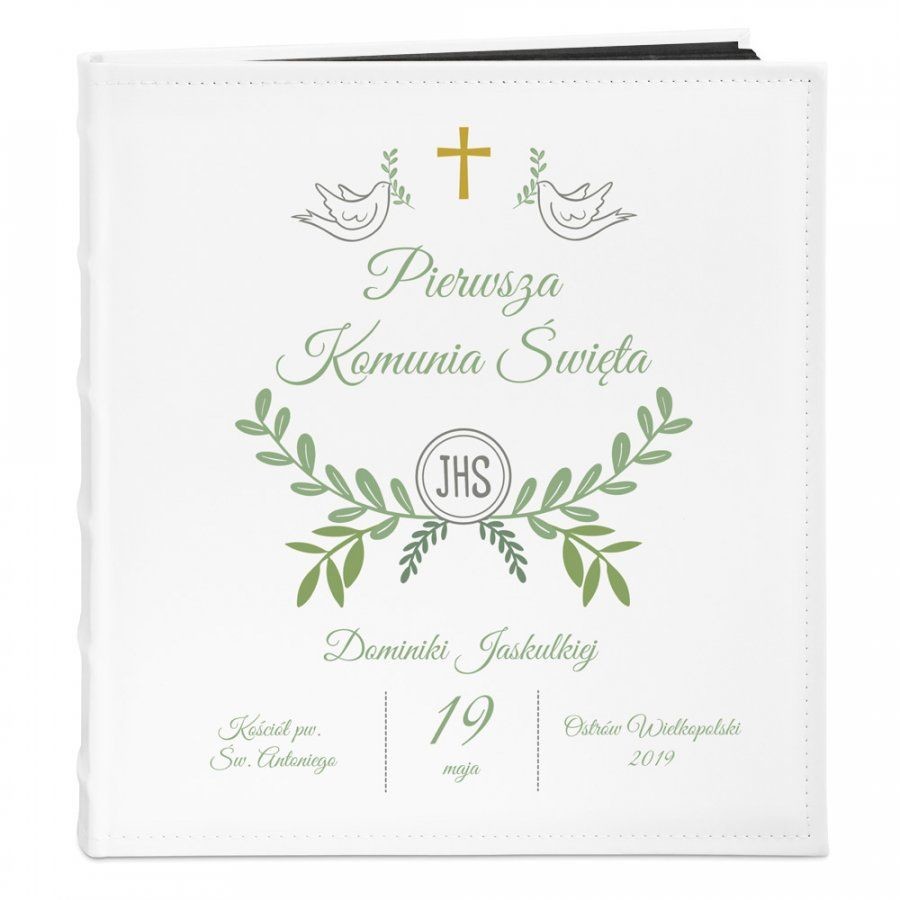 NA Murrano Album Zdjęcia Duży Prezent Pierwsza Komunia Nadruk ALB-BC-BK-UV-040