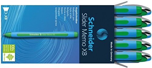 Schneider Slider Memo XB długopis ze skuwką, kolor niebieski, opakowanie 10 sztuk 150204