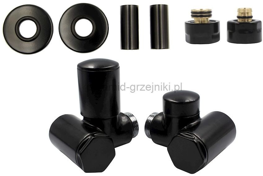 Varioterm Zawór regulacyjny Integra All in One - czarny mat pex 16 mm lewy AIR24FK/L(PEX)
