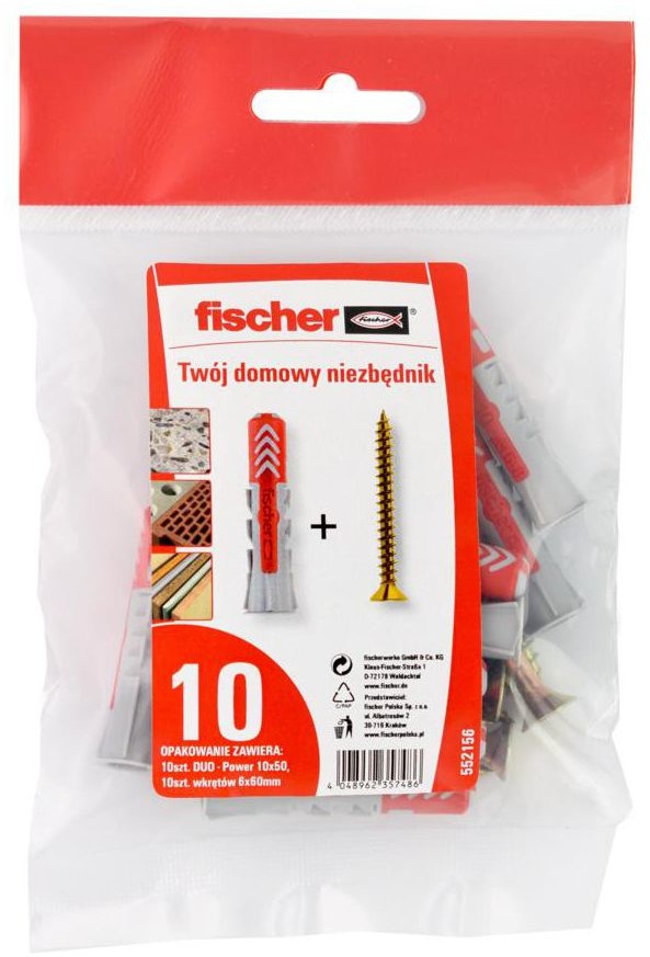 Fischer Kołki uniwersalne 10 x 50 mm 10 szt.