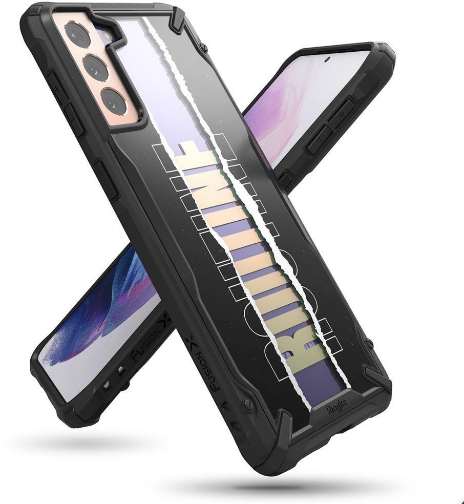 RINGKE Fusion X Design etui pancerny pokrowiec z ramką Samsung Galaxy S21+ 5G (S21 Plus 5G) czarny (Routine) (XDSG0054) XDSG0054