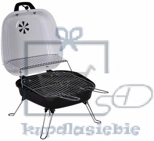 Garthen Grill ogrodowy Gart turystyczny przenośny na węgiel drzewny biały