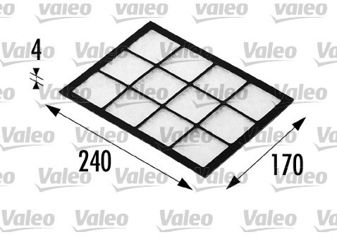VALEO Filtr, przewietrzanie przestrzeni pasażerskiej 698690