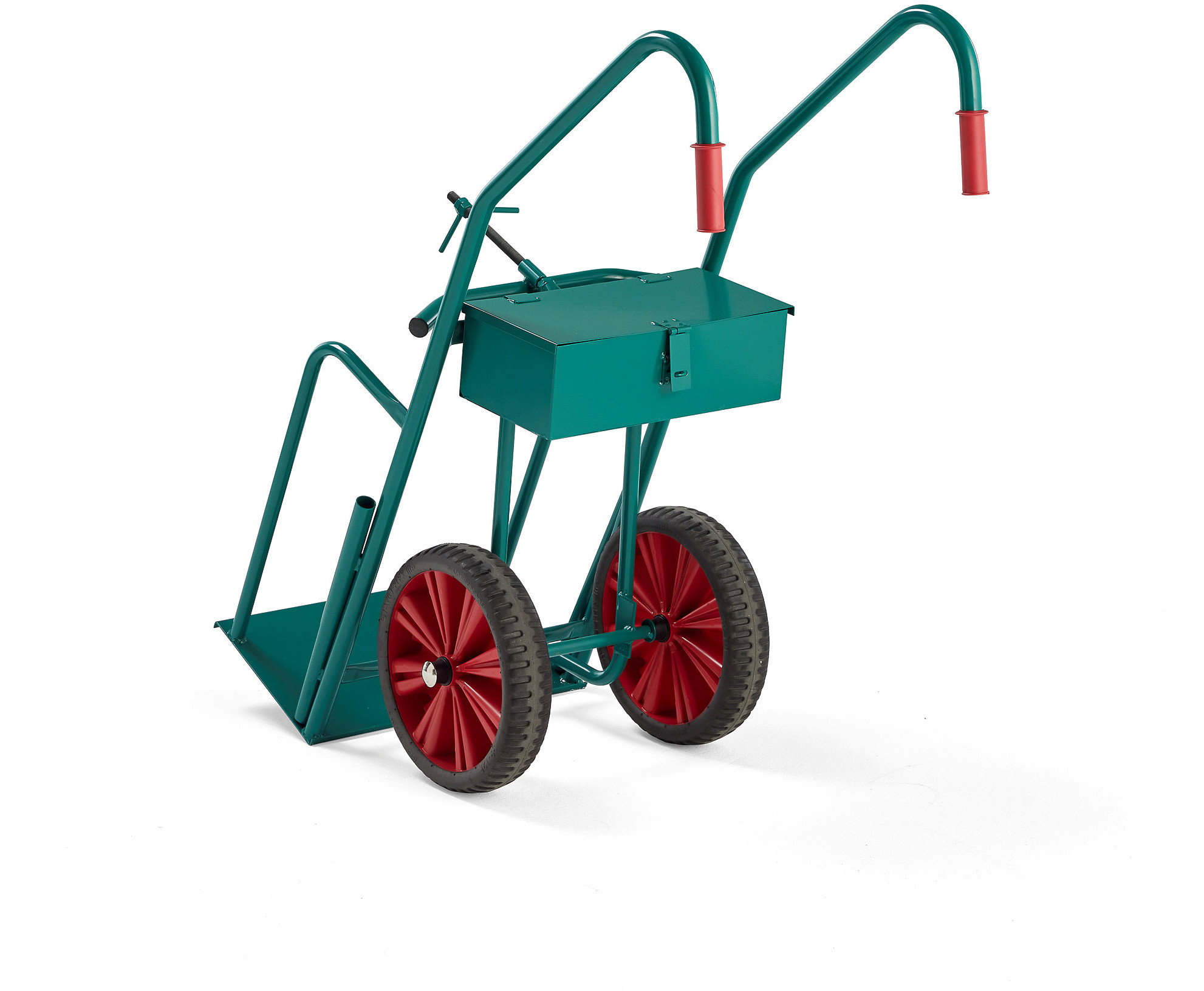 AJ Produkty Wózek do butli z gazem, 550x1200x300 mm, koła gumowe pełne