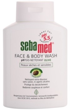 Sebamed Wash delikatna emulsja myjąca do twarzy i ciała z olejem z oliwek 200 ml