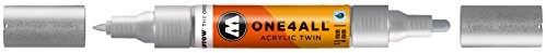 Molotow mołotow one4all Acrylic Twin markierstift3er opakowanie, srebrny metalik MO227505