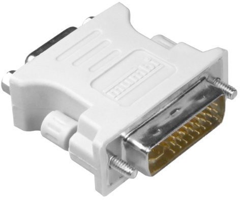 mumbi DVI Adapter (DVI-I to VGA) DVI 24 + 5 do VGA Adapter  Digital Analog Adapter do kart graficznych, data, i monitorów TFT (CRT) 4250261413750