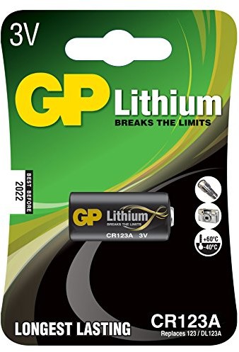 GP Batteries GP bateria litowa (9 V E-Block, CR-V9), czarny GPCR123A