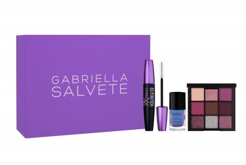Gabriella Salvete Gabriella Salvete Violet Gift Set zestaw Tusz do rzęs 11 ml + paletka cieni do powiek 9 g + lakier do paznokci 11 ml Black