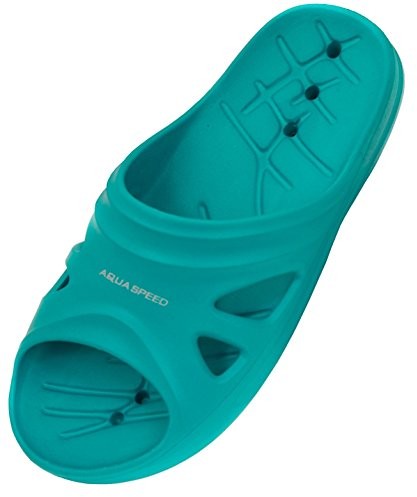 Aqua Speed klapek basenowych dla dorosłych i dzieci basen buty Podeszwa antypoślizgowa bardzo lekki # AS Florida, kolor: turkusowy, rozmiar: 32 5908217663597