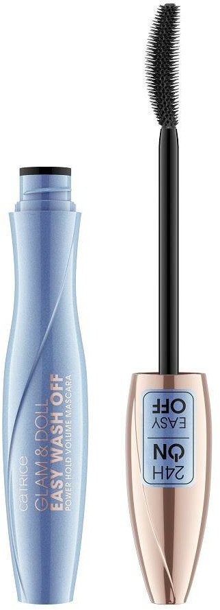 Catrice Glam & Doll Easy Wash Off Power Hold Volume Mascara łatwozmywalny tusz mocno pogrubiający rzęsy 010 Ultra Black 9ml 97132-uniw