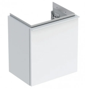 GEBERIT 502.300.01.1 Szafka pod umywalkę kompaktową iCon z jednymi drzwiami 37 cm x 41,5 cm x 27,9 cm biały lakierowany na wysoki połysk biały matowy
