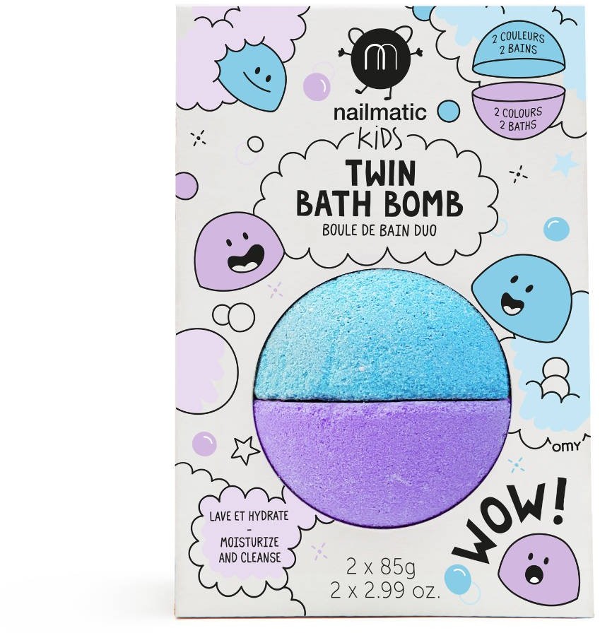 Nailmatic Nailmatic Kids - Niebiesko/fioletowa - Podwójna kula do kąpieli - 170 g