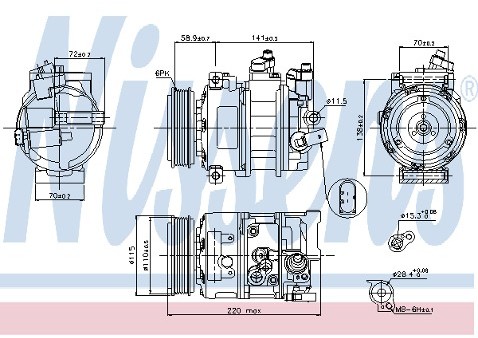 NISSENS Kompresor klimatyzacji NISSENS 89095