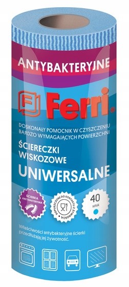 Ścierka Ferri wiskoza uniwersalna 40szt rolka