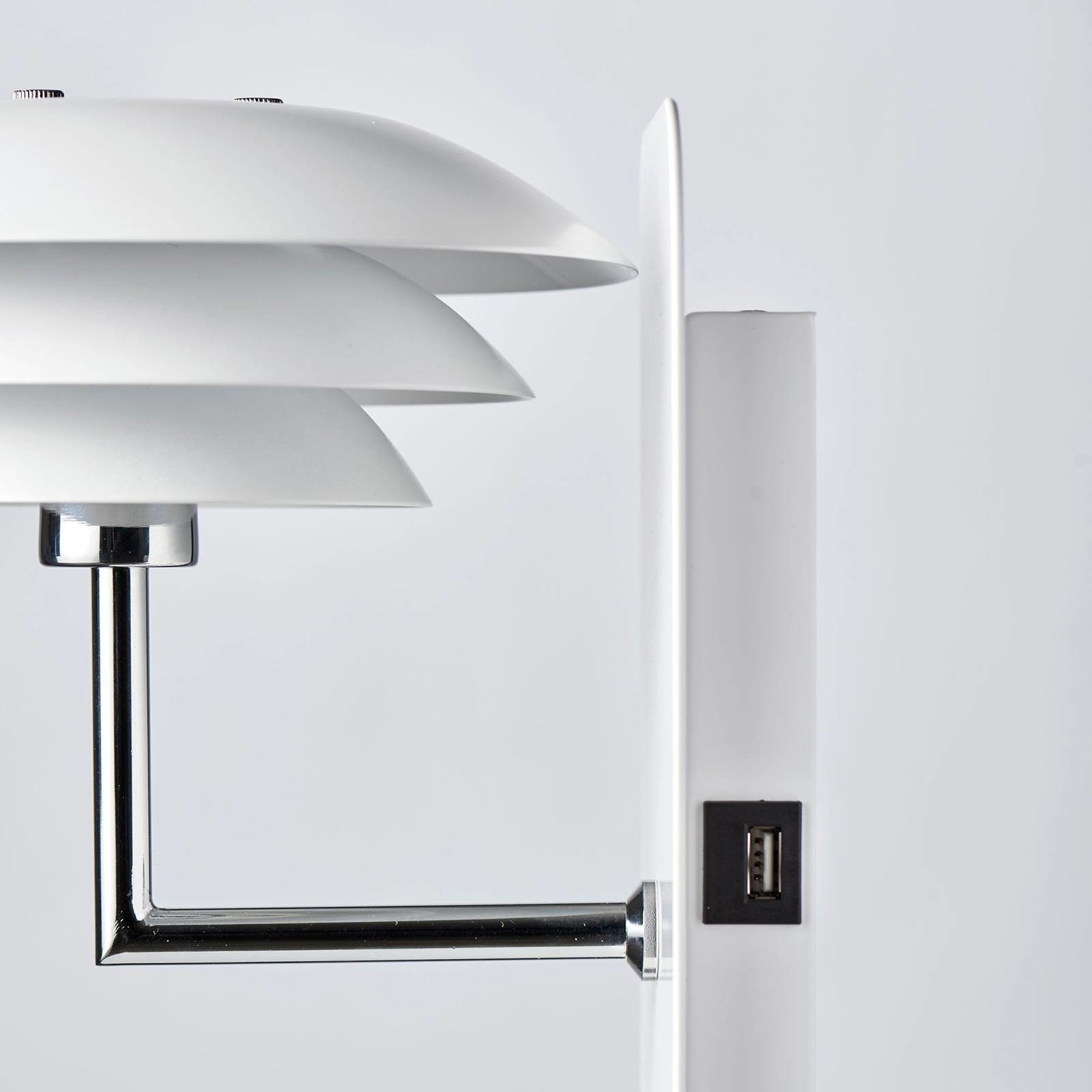 DYBERG LARSEN Dyberg Larsen DL20 USB Shelf kinkiet, biały