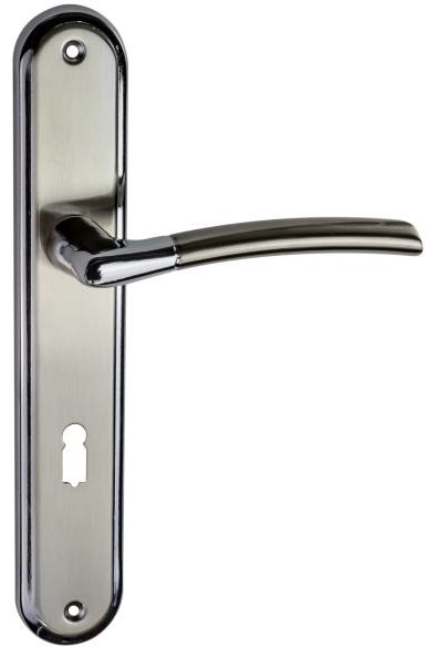 Schaffner Klamka drzwiowa Kora 90 mm na klucz nikiel satyna/chrom KNI-CR9K/A
