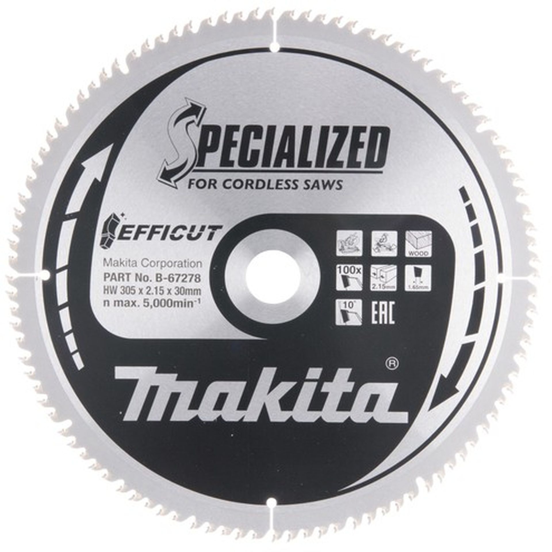MAKITA B-67278 Efficut Tarcza tnąca do drewna 305x30mm 100Z
