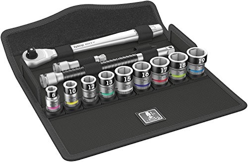 Wera zestaw 05003785001 8100 SB HF 1 Całkowicie stalowe cyklop metal-grzechotka, dźwignią do przełączania kierunku pracy z funkcją uchwytu, 13-częściowy, 3/8 cala 05003785001