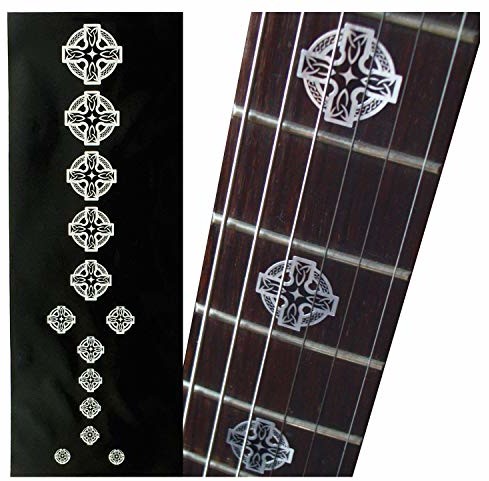 Inlaystickers Inlaystickers Markery progowe do gitar i basów - krzyż celtycki - metaliczny, F-072CC-MT F-072CC-MT
