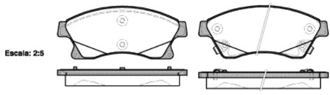 RoadHouse Zestaw klocków hamulcowych, hamulce tarczowe 21431.12
