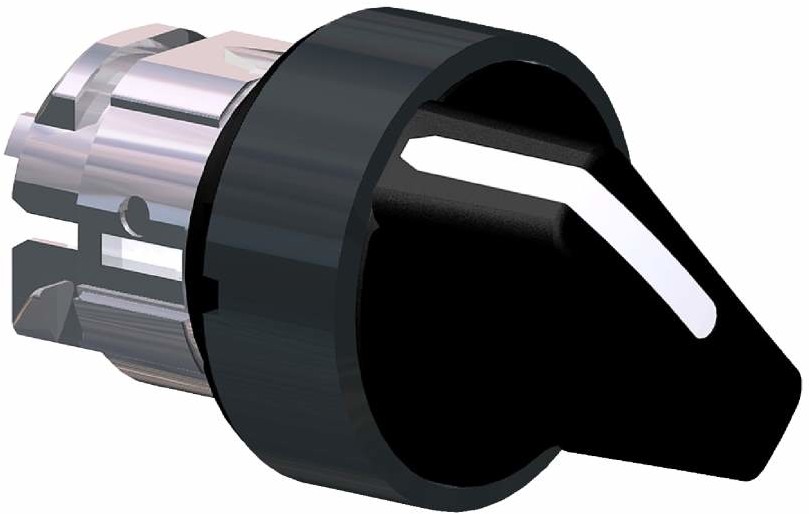 Schneider Przełącznik-2-pozycyjny-O22-czarny-samopowrotny-piórko-krótkie-okrągły-metalowy ZB4BD47